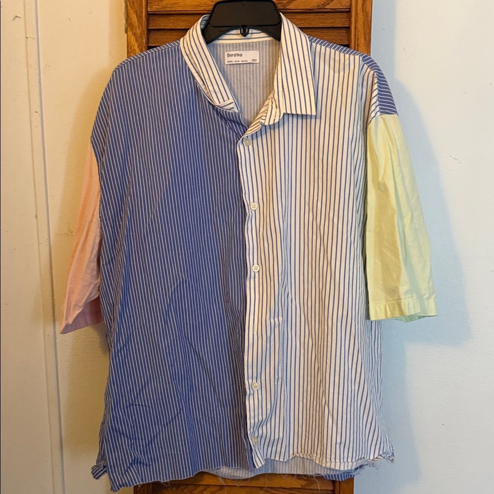 Bershka Multicolor Striped Button Down Shirt
